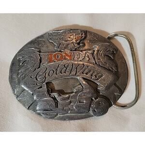 Vintage Honda Goldwing Belt Buckle Q-90 Made In USA. siskiyou belt buckle co.